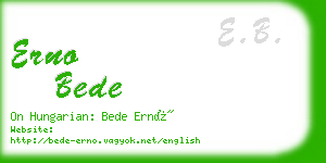 erno bede business card